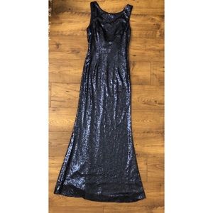 Sequin Scoop Back Gown